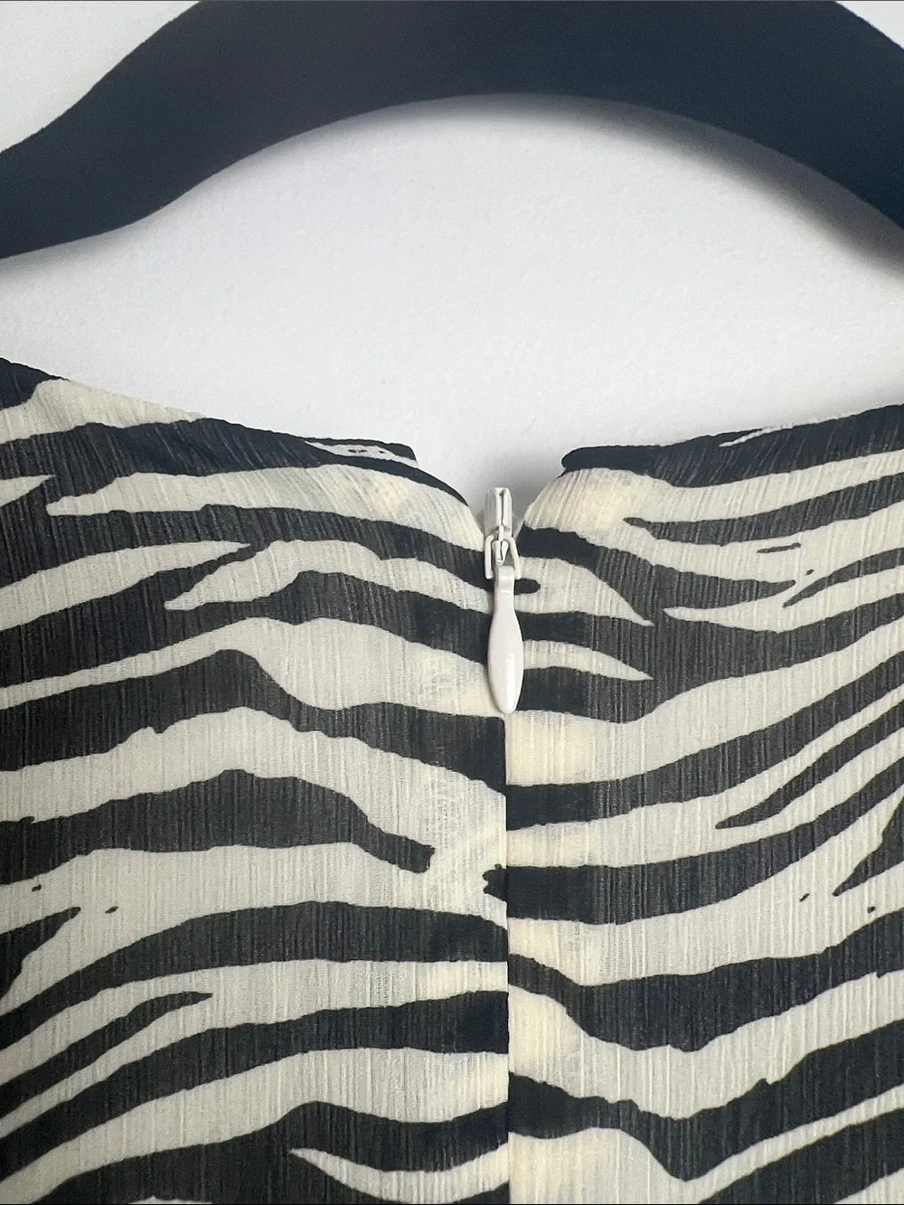 NEW J.Crew Factory Size 2 Black And Cream Zebra-Stripe Sleeveless Midi Dress